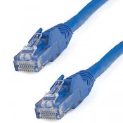 STARTECH 10ft CAT6 Ethernet Cable - Blue CAT 6 Gigabit Ethernet Wire -650MHz 100W PoE RJ45 UTP Network/Patch Cord Snagless w/Strain Relief Fluke Tested/Wiring is UL Certified/TIA