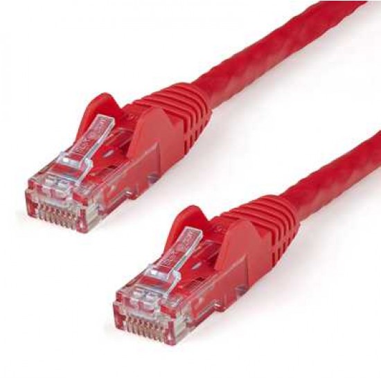 STARTECH 10ft CAT6 Cable - Red CAT6 Ethernet Cable - Gigabit Ethernet Wire - 650MHz 100W PoE RJ45 UTP CAT 6 Network/Patch Cord Snagless - Fluke Tested/Wiring is UL Certified/TIA