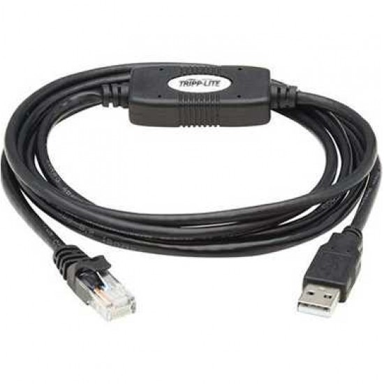 TRIPP LITE USB-A to RJ45 Serial Rollover Cable, Cisco Compatible, 250 Kbps, 6ft