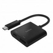 Belkin USB-C to HDMI + Charge Adapter - 1 Pack - 1 x Type C USB Male - 1 x HDMI Digital Audio/Video Female, 1 x USB Type C Power Female - 3840 x 2160 Supported