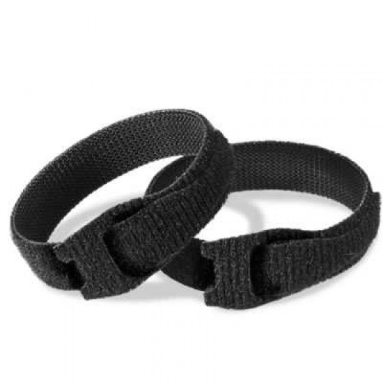 PC HOOK AND LOOP FASTENING CABLE TIES, 6INCH -50PK BLACK