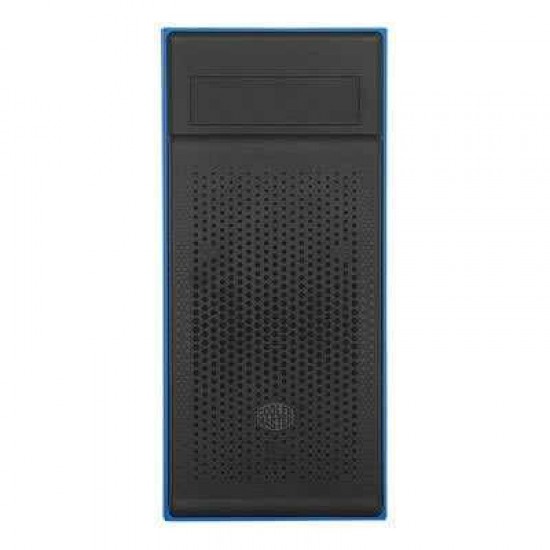 COOLER MASTER BOX E501L MID TOWER PC CASE WITH BLUE TRIM AND FRONT PATTERNED VENTILATION