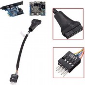 USB 3.0 29 PIN FEMALE INTERNAL MB CONNECTOR CABLE TO USB 2.0 MALE HEADER CABLE