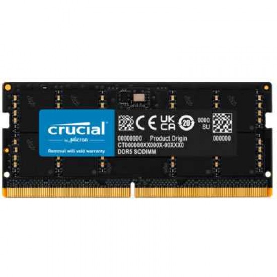 Crucial 32GB 262-Pin DDR5 SO-DIMM DDR5 4800 Laptop Memory Model CT32G48C40S5
