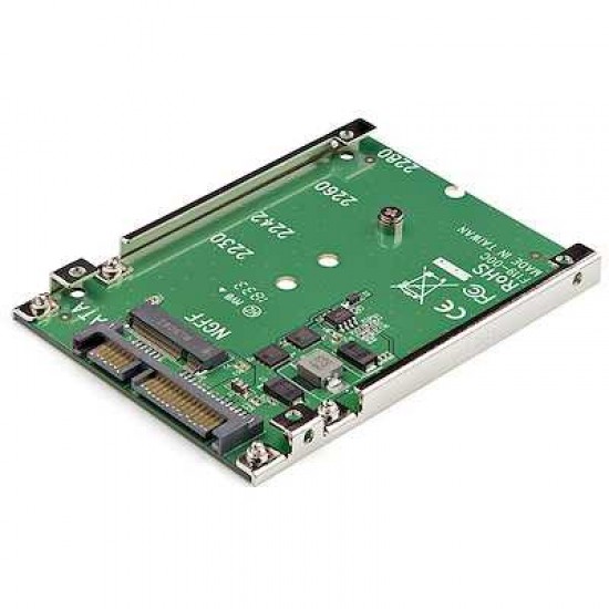 STARTECH  M.2 SATA SSD to 2.5in SATA Adapter - M.2 NGFF to SATA Converter - 7mm - Open-Frame Bracket - M2 Hard Drive Adapter