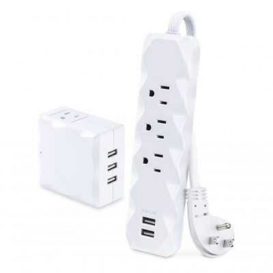 CYBER POWER ESSENTIAL SURGE SUPPRESSOR/PROCTECTOR  WITH 3 PORTS