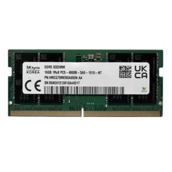 HYNIX DDR-5 MEMORY MODULE 16GB NON ECC 4800MHZ 262 PIN