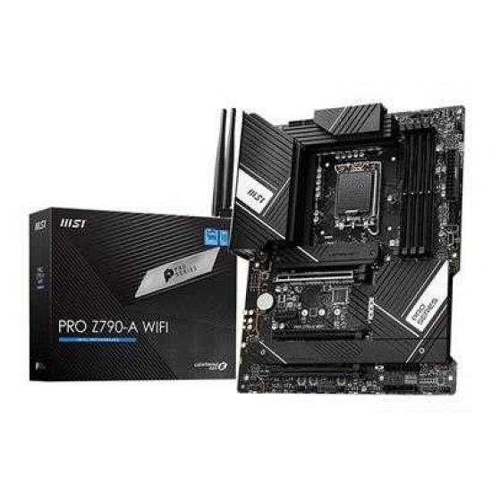 MSI PRO Z790 -A WIFI ( DDR5 VERSION)  LGA 1700 DDR5 -QUAD M.2 7.1 AUDIO -2.5G LAN - WIFI 6E BT- 5.3  -PCIE 5.0 ATX MOTHERBOARD