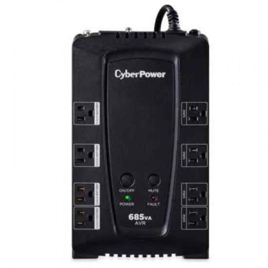CYBERPOWER 685VA UPS BATTERY BACKUP WITH 8 OUTLETS, SURGE PROTECTION CYBERPOWER 685VA UPS BATTERY BACKUP WITH 8 OUTLETS, SURGE PROTECTION