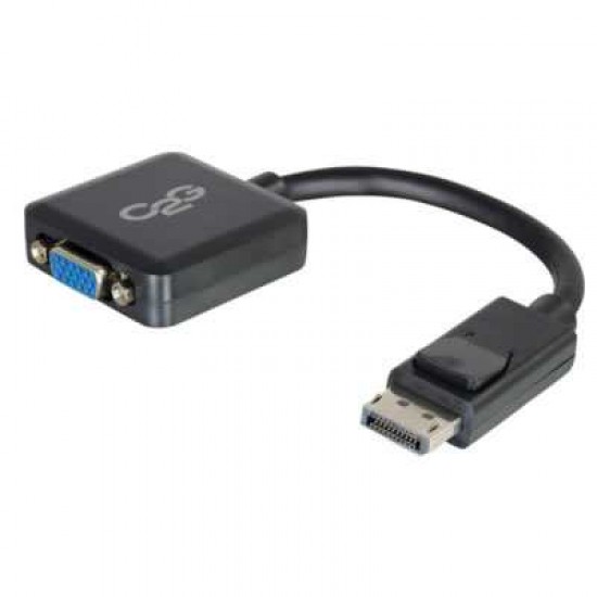 C2G 8in DisplayPort Male to VGA Female Active Adapter Converter - Black