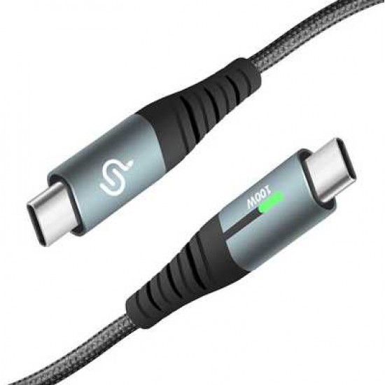 PC USBC NYLON BRAIDED CABLE 100W USB 2.0 4FT