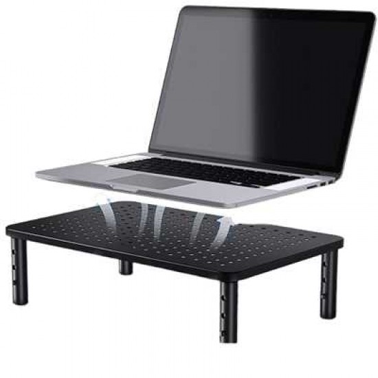 PC LAPTOP/MONITOR ELEVATOR  METAL STAND- BLACK