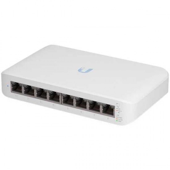 Ubiquiti UniFi Switch Lite 8 PoE | 8-Port Gigabit Switch with 4 PoE+ 802.3at Ports (USW-Lite-8-PoE),White