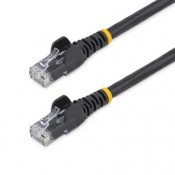 STARTECH 15ft CAT6 Ethernet Cable - Black CAT 6 Gigabit Ethernet Wire -650MHz 100W PoE RJ45 UTP Network/Patch Cord Snagless w/Strain Relief Fluke Tested/Wiring is UL Certified/TIA