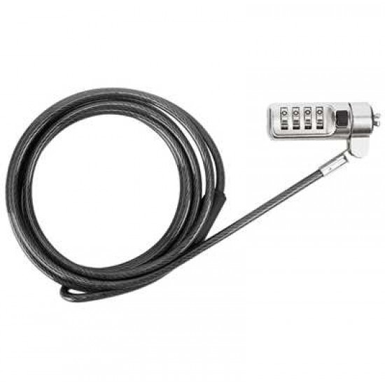 Targus DEFCON Trapezoid Serialized Combo Cable Lock for Laptop Computer and Desktop Security - 1 Pack (ASP66GLX-S)