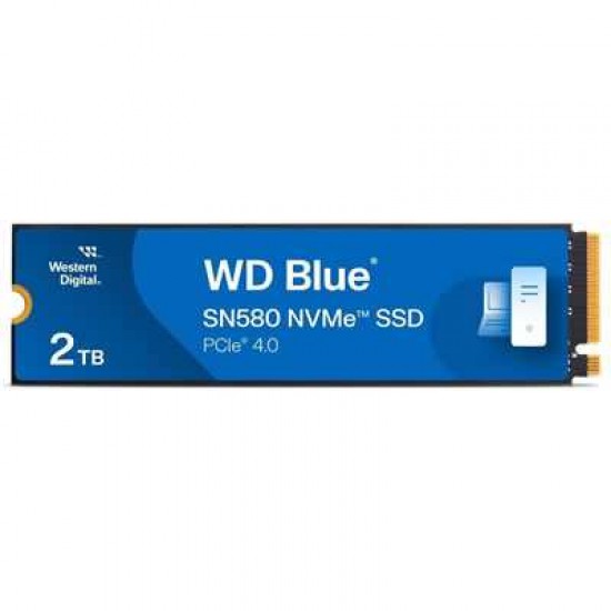 Western Digital 2TB WD Blue SN580 NVMe Internal Solid State Drive SSD - Gen4 x4 PCIe 16Gb/s, M.2 2280, Up to 4,150 MB/s - WDS200T3B0E Western Digital 2TB WD Blue SN580 NVMe Internal Solid State Drive SSD - Gen4 x4 PCIe 16Gb/s, M.2 2280, Up to 4,150 MB/s - WDS200T3B0E