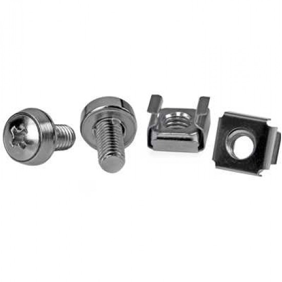 STARTECH M6 Mounting Screws and Cage Nuts for Server Rack Cabinet