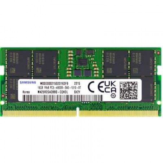 SAMSUNG 16GB DDR5 4800MHz SODIMM PC5-38400 CL40 1Rx8 1.1V SO-DIMM 262-Pin Laptop Notebook RAM Memory Module M425R2GA3BB0
