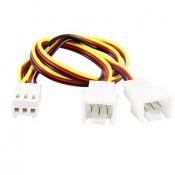TX3 SPLITTER CABLE - 2 X COMPUTER PC FAN POWER Y SPLITTER CABLE ADAPTER 3 PIN TO 2 X 3PIN