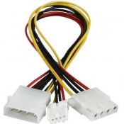 MOLEX LP4 MALE TO MOLEX LP4 FEMALE AND SP4 FEMALE
