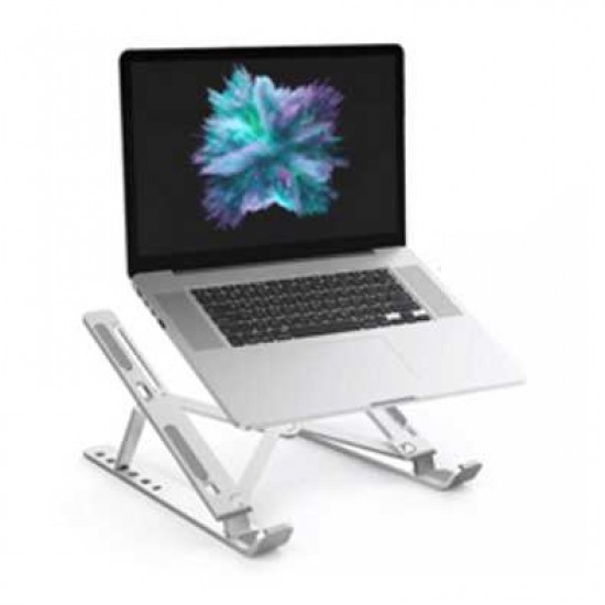 PC ALUMINUM FOLDABLE PORTABLE ADJUSTABLE DESKTOP LAPTOP HOLDER RISER STAND