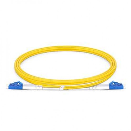 BELDIN 3m (10ft) Fiber Patch Cable, LC UPC to LC UPC, Duplex, 2 Fibers, Single Mode (OS2), Riser (OFNR), 2.0mm, Tight-Buffered, Yellow