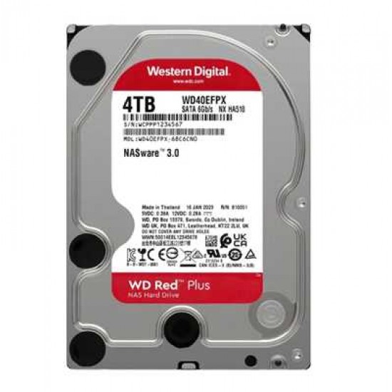 WD RED PLUS 4TB NAS DESKTOP 3.5 INCH INTERNAL HARD DRIVE, SATA III W/256MB CACHE