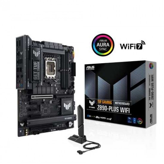 ASUS TUF Gaming Z890-PLUS WiFi Z890 LGA 1851 ATX Motherboard, Intel® Core  Ultra Series 2 Ready, Advanced AI PC-Ready, 16+1+2+1 Stages, DDR5, PCIe® 5.0, Thunderbolt 4 Type-C®, 4X M.2, Wi-Fi 7, 2.5Gb