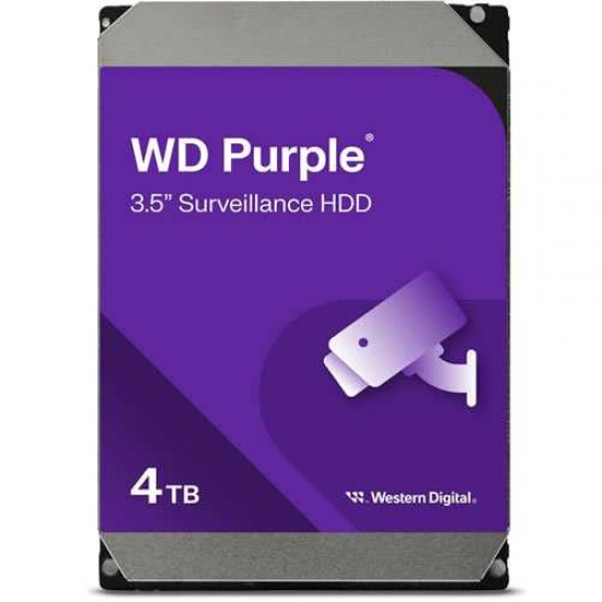 WD Purple Surveillance 3.5in SATA III HDD, 4TB w/ 256MB Cache