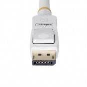 StarTech.com 6ft (1.8m) White VESA Certified DisplayPort 1.2 Cable, 4K 60Hz, 21.6Gbps, Latching DP Connectors, DP 1.2 Cable