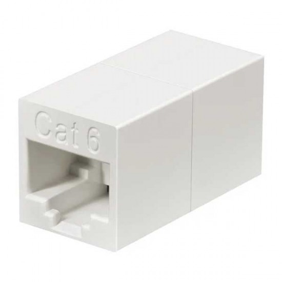 INLINE COUPLER - CAT6 RJ45 FEMALE/FEMALE WHITE