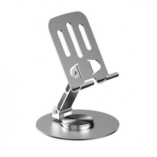 PC ROTATING FULLY ADJUSTABLE PHONE/TABLET METAL HOLDER -DARK GREY
