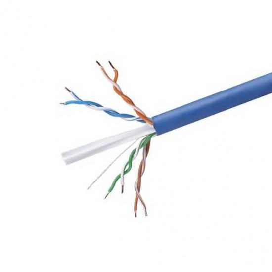 PC CAT6 BULK 500FT RJ45 ETHERNET CABLE-BLUE