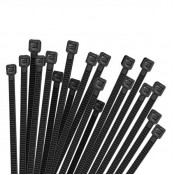 HMROPE 100PCS  HEAVY DUTY 12INCH ZIP TIES -BLACK