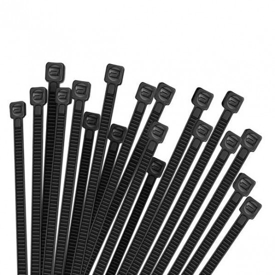 HMROPE 100PCS  HEAVY DUTY 12INCH ZIP TIES -BLACK
