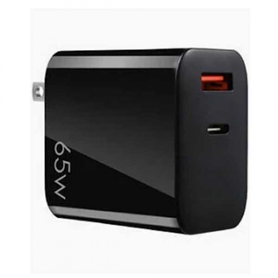 65W Type-C Wall Charger GaN PD3.0 PPS 2-Port USB-C Fast Charger, ETL Certified