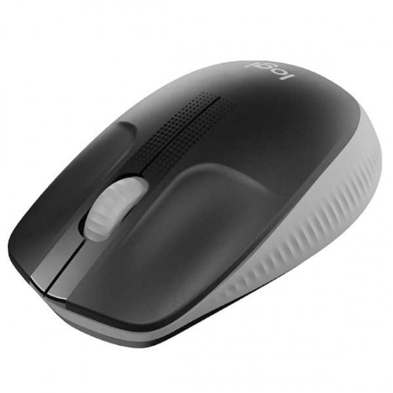 LOGITECH WIRELESS MOUSE M190- FULL SIZE AMBIDEXTROUS CURVE DESIGN -MID GREY