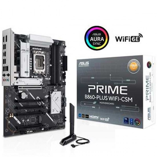 ASUS PRIME B860-PLUS WIFI-CSM w/ DDR5-8666+(OC), PCIe 5.0, 2x M.2 Slots, 2.5GB LAN, WiFi 6E, BT 5.3, Black