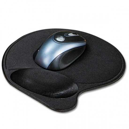 KENSINGTON MOUSE PAD WITH WRIST PILLOW -BLACK