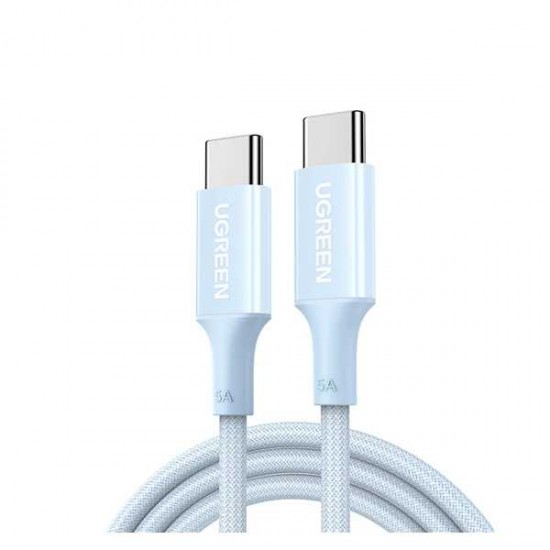 USB-C to USB-C 5A - 100W Braided Cable - 2M Blue