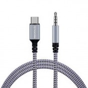 Type-C to 3.5 mm Audio Aux Jack Adapter Male to Male 4 Pole Audio Cable, 3.3Ft
