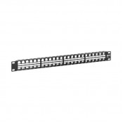 Tripp Lite series 48-Port 1U Rack-Mount Unshielded Blank Keystone/Multimedia Patch Panel, RJ45 Ethernet, USB, HDMI, Cat5e/6