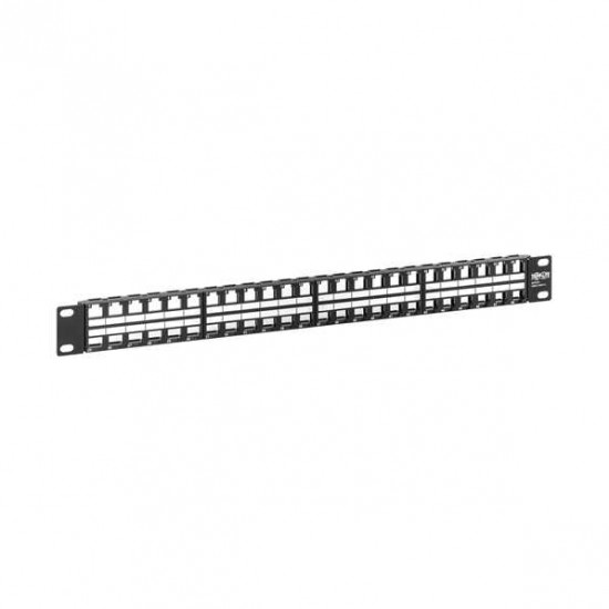 Tripp Lite series 48-Port 1U Rack-Mount Unshielded Blank Keystone/Multimedia Patch Panel, RJ45 Ethernet, USB, HDMI, Cat5e/6