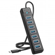 ORICO 7-PORT USBC HUB  -WITH 7 USB A PORTS - FAST TRANFER USB PORTS