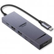 UGREEN 6 IN ONE USB C  MULTI -FUNCTION HUB -  WITH 1X4K HDMI/3X USB-C /2X USB A PORTS