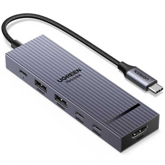UGREEN 6 IN ONE USB C  MULTI -FUNCTION HUB -  WITH 1X4K HDMI/3X USB-C /2X USB A PORTS
