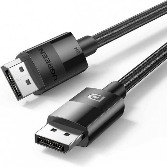 UGREEN VESA Certified DisplayPort 1.4 Cable, DP 8K@60Hz, 4K@144Hz, 1080P@240Hz, Support 32.4Gbps HDR, FreeSync G-Sync, Braided Cord for HDTVs, Gaming Monitors, PC Graphics (15ft)