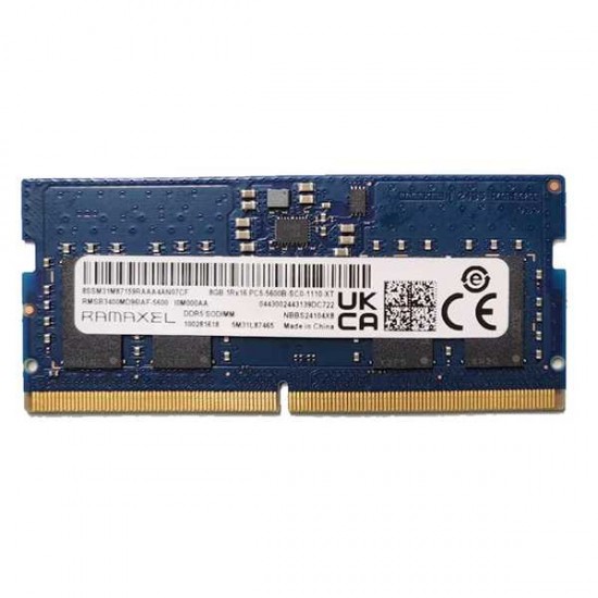 RAMAXEL 8GB DDR5 5600MHz SODIMM PC5-5600B-SC0 1Rx16 1.1V SO-DIMM 262-Pin Gaming Laptop RAM Memory Module (RMSB3400MD96IAF-5600) OEM