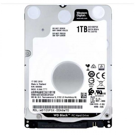 Western Digital 1TB WD Black Performance Mobile Hard Drive - 7200 RPM Class, SATA 6 Gb/s, 64 MB Cache, 2.5" - WD10SPSX - UPGRADE SPECIAL