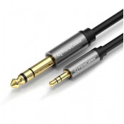 Summit Series 3.5 mm 3 Pole Male to 6.35 Stereo Male Jack TRS Audio Cable - 3FT